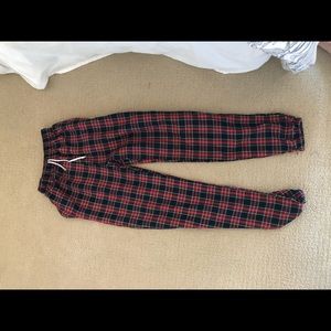 Plaid joggers pants